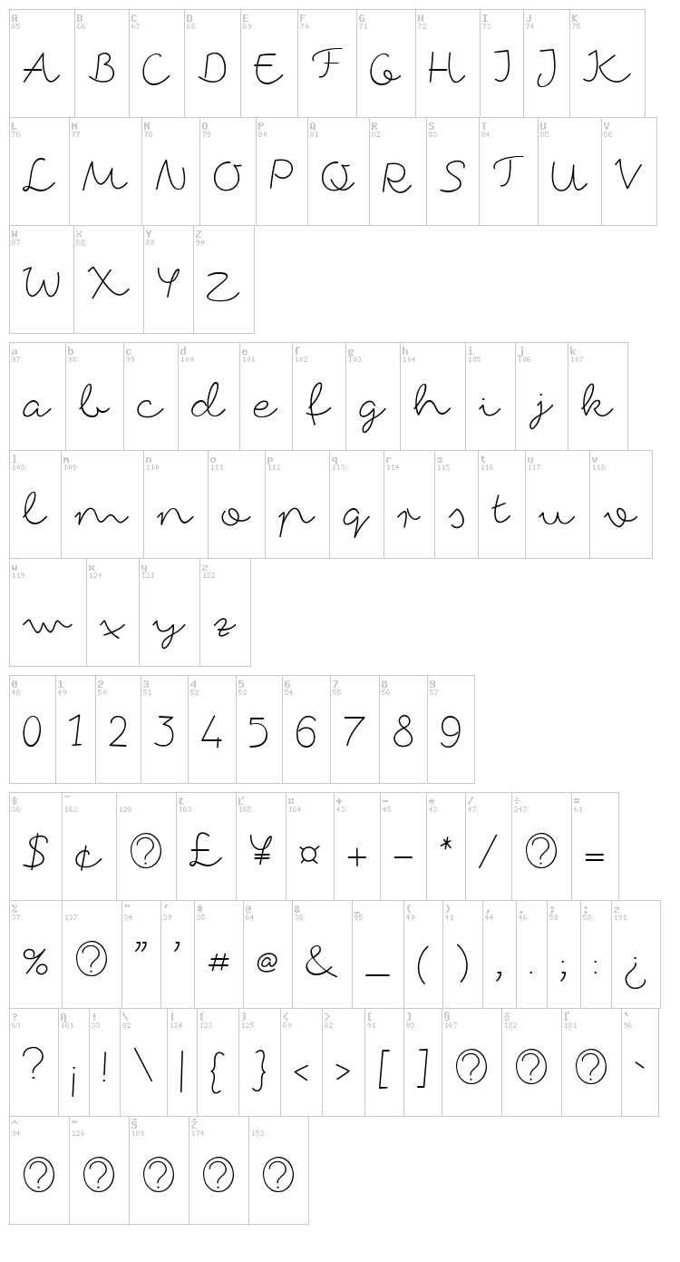 Fox in the snow font map